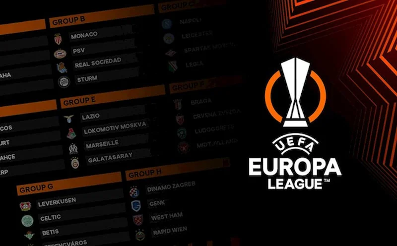 UEFA Europa league chia bảng đấu 1 lượt chọn ra 2 đội đầu bảng đi tiếp 